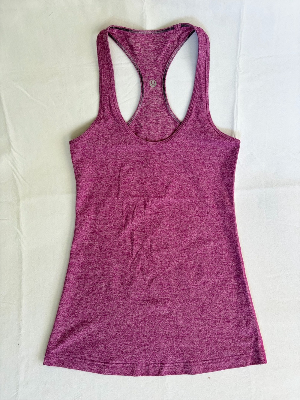 Lululemon Cool Racerback Reversible Hip Length Tank Heathered Ultra Violet Sz 4